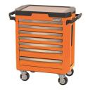 Kincrome K7747O - 7 Drawer Flame Orange Contour Tool Trolley