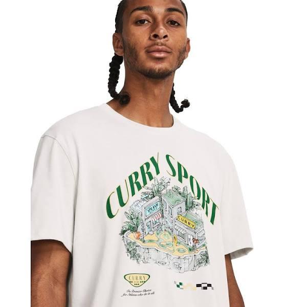 Under Armour Mens Curry Heavyweight Tee White M