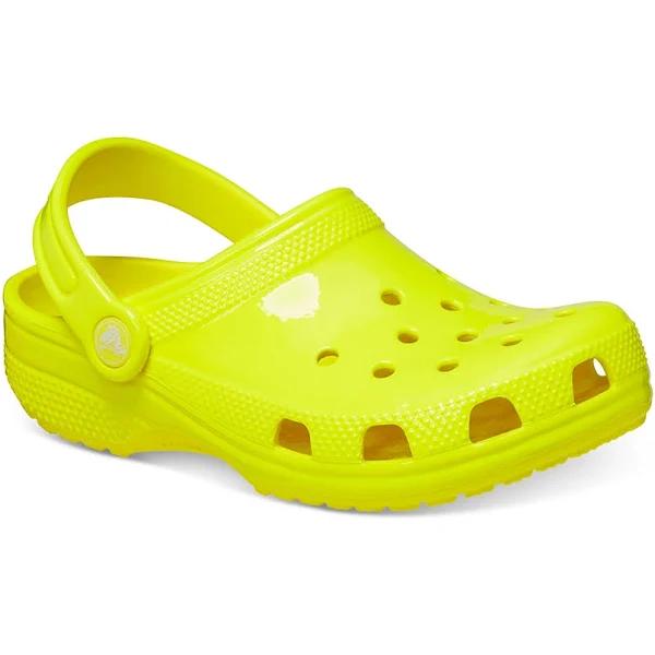 Crocs Unisex Classic Neon Highlighter Clogs - Toddler, Little Kid, Big Kid Yellow