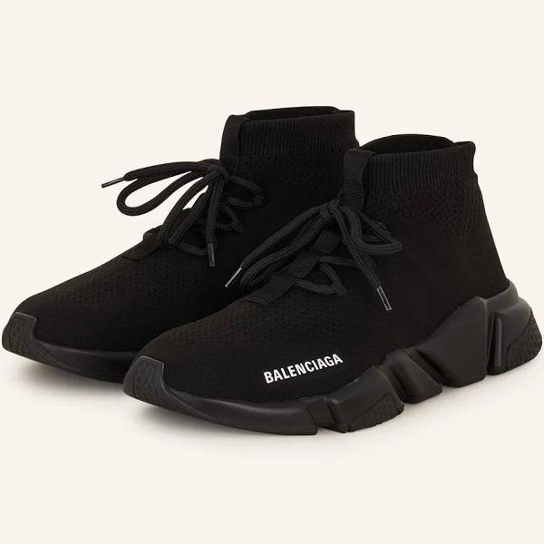 Balenciaga - Speed Lace-Up Trainers - Mens - Black