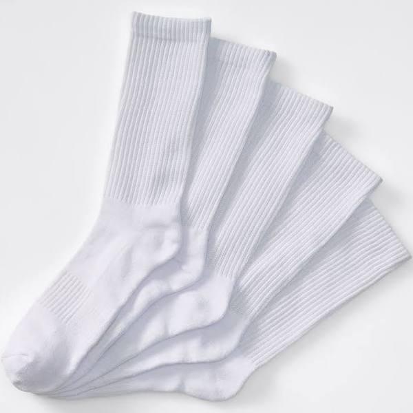 Maxx 5 Pack Quarter Crew Sport Socks | White | Size 11-13