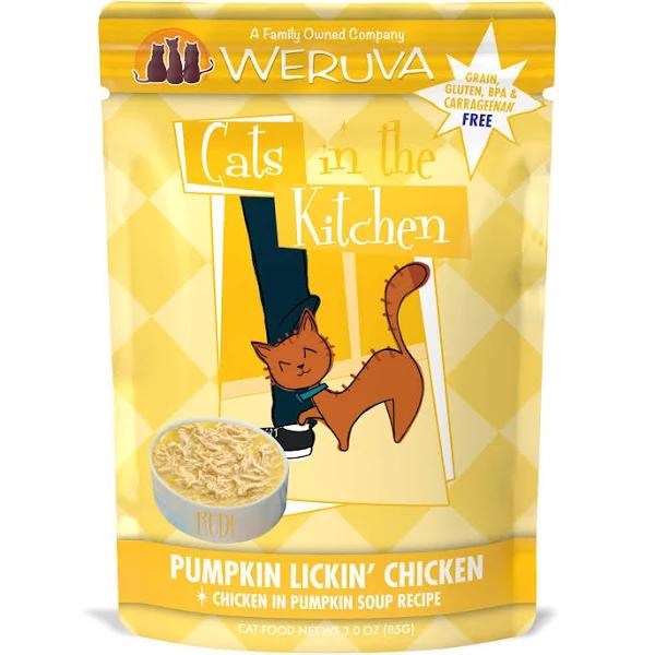 Cats in The Kitchen Pumpkin Lickin Chicken Pouch 85gx12