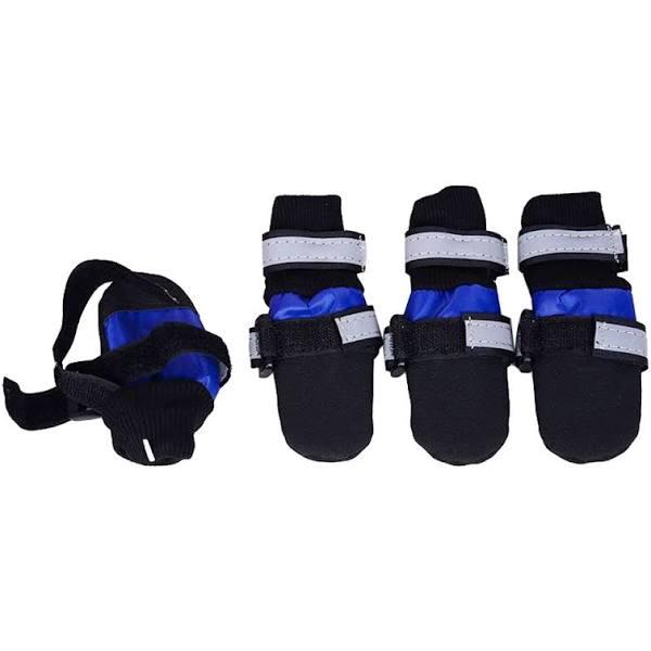 Zeez Waterproof Dog Boots Medium Blue