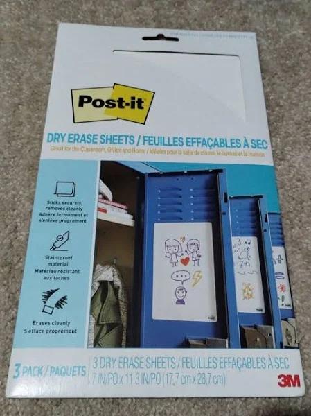 POST-IT SS Dry Erase Sheet Pk3