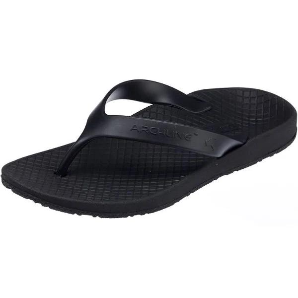 Archline Thongs/Flip Flops Black, Black/Black - Mens 13