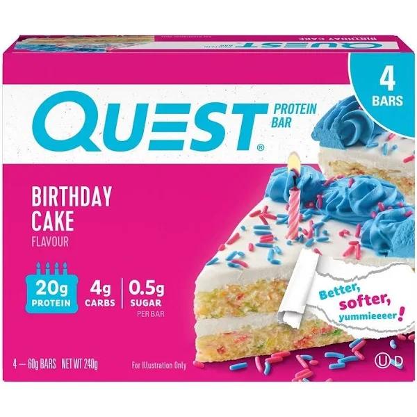 Quest Protein Bar Birthday Cake 4x60g