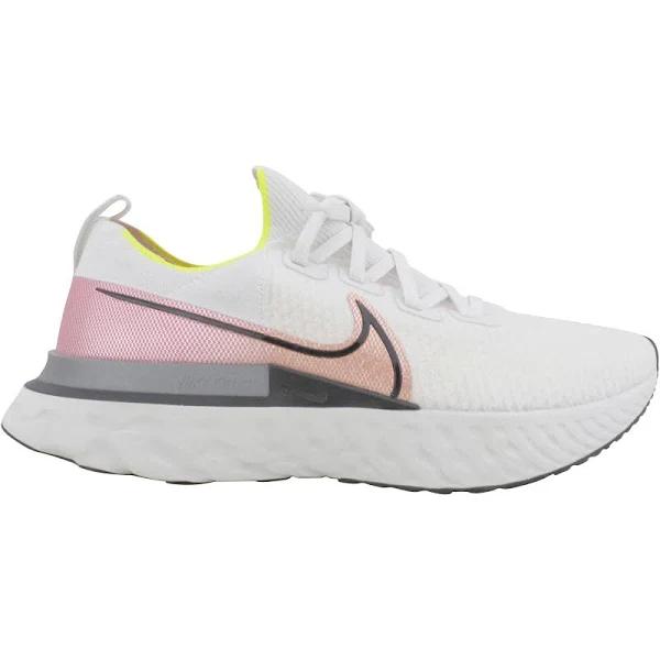 Nike React Infinity Run Flyknit Platinum Tint Black Pink Blast