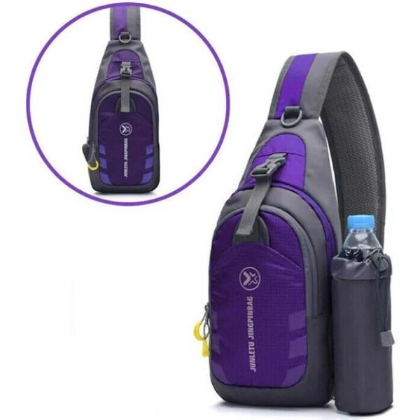 Backpacks Unisex Sling Crossbody Shoulder Bag Travel Sports Gym - Purple - AfterPay & zipPay Available