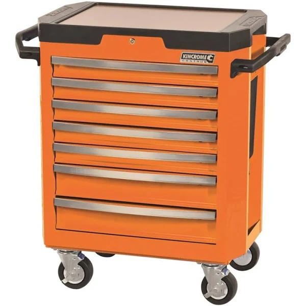 Kincrome K7747O - 7 Drawer Flame Orange Contour Tool Trolley