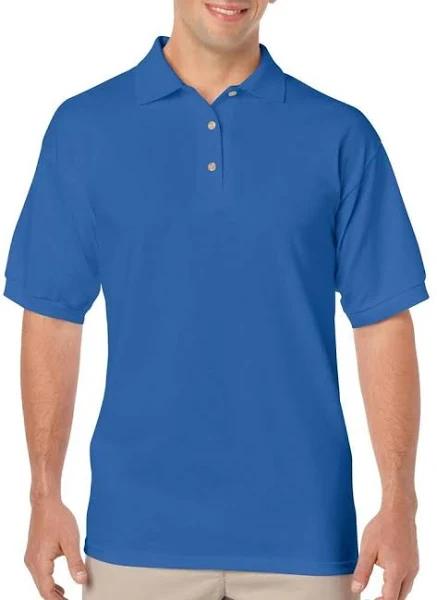 DryBlend Moisture-wicking Jersey Knit Polo Shirt Royal Blue - Gildan GD040 - Size M