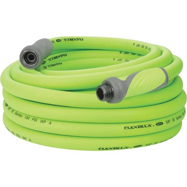 Flexzilla HFZG550YWS 5/8" x 50' ZillaGreen Swivelgrip Heavy Duty Hose With 3/4"