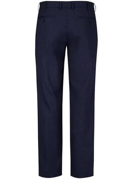 Biz Corporates Mens Flat Front Pant - 74012 Navy / 102