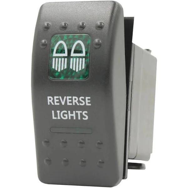 Reverse Lights Green LED 12-24V Rocker Switch