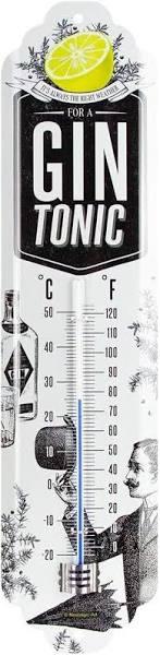 Nostalgic Art Wall Thermometer Metal Gin & Tonic Weather 28x6.5cm