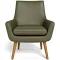 Retro (No Buttons) Leather Occasional Armchair Olive by Freedom