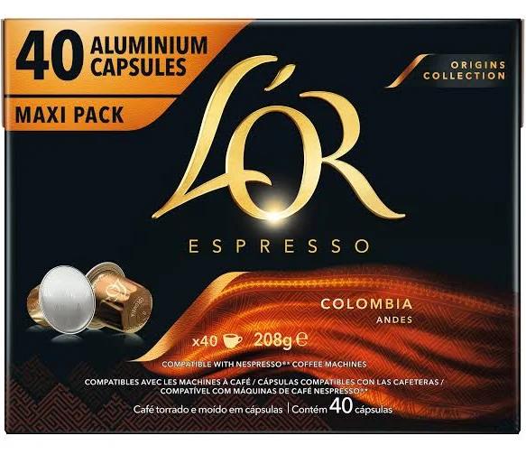 L'Or Espresso Colombia Andes Intensity 08 Coffee Capsules 40 Pack