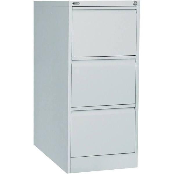 Go 3 Drawer Filing Cabinet H1016Mm x W460Mm x D620Mm Precious Silver - AfterPay & zipPay Available