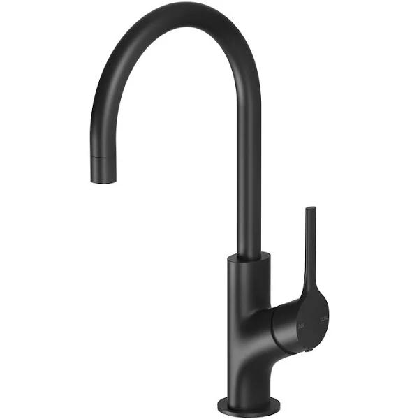 Phoenix Vivid Slimline Oval Gooseneck Sink Mixer 160mm Matte Black