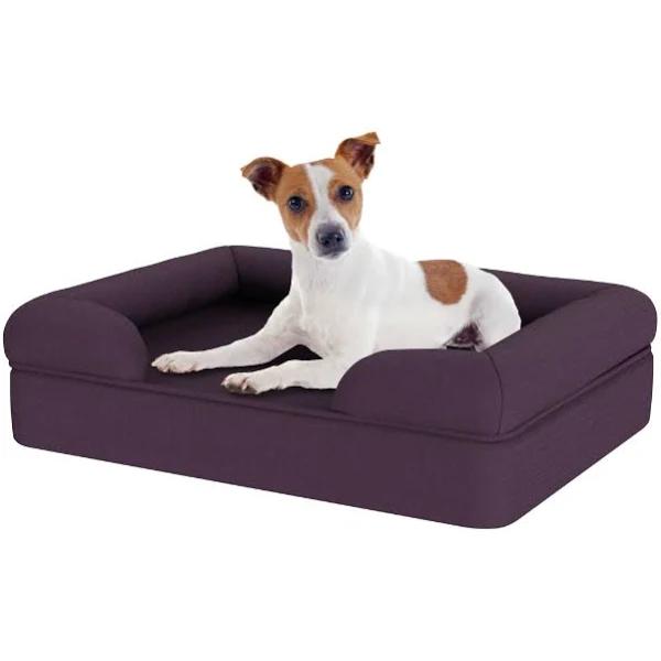 Small Memory Foam Dog Bed - Omlet Bolster Dog Bed in Plum Purple