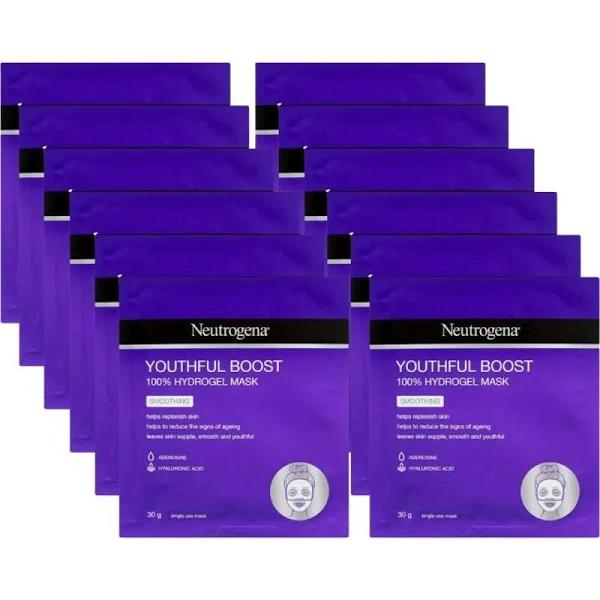 Neutrogena Youthful Boost Smoothing 100% Hydrogel Mask 30g x 12