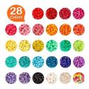 Inscraft Pony Beads, 4,600 Pcs 9mm Pony Beads Set in 27 Colors with Letter Beads, Star Beads and Elastic String For Bracelet Jewelry Making by