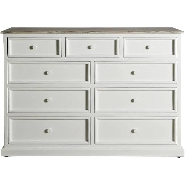 Maldon 9 Drawer Chest | Antique White | Bedroom | Early Settler Furniture