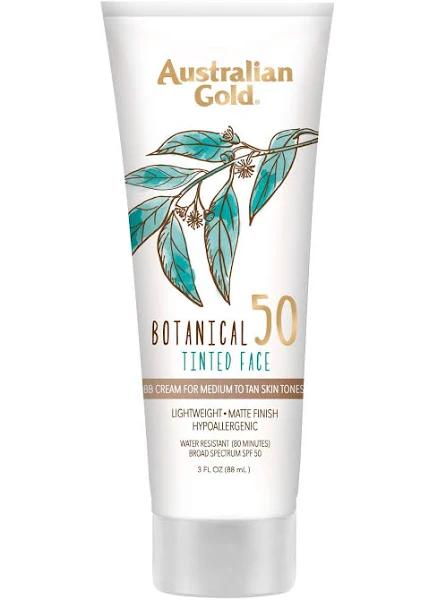 Australian Gold Botanical Sunscreen SPF 50 Tinted Face BB Cream - Medium to Tan 89ml