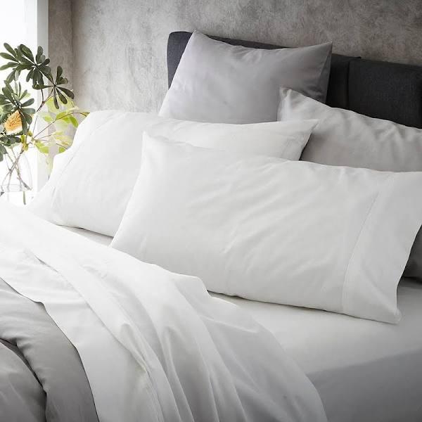 MyHouse Ashton Fitted Sheet Single Bed White