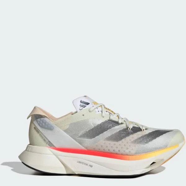 Adidas Adizero Adios Pro 3 Shoes Ivory / Iron Metallic / Crystal Sand 8 Running Trainers