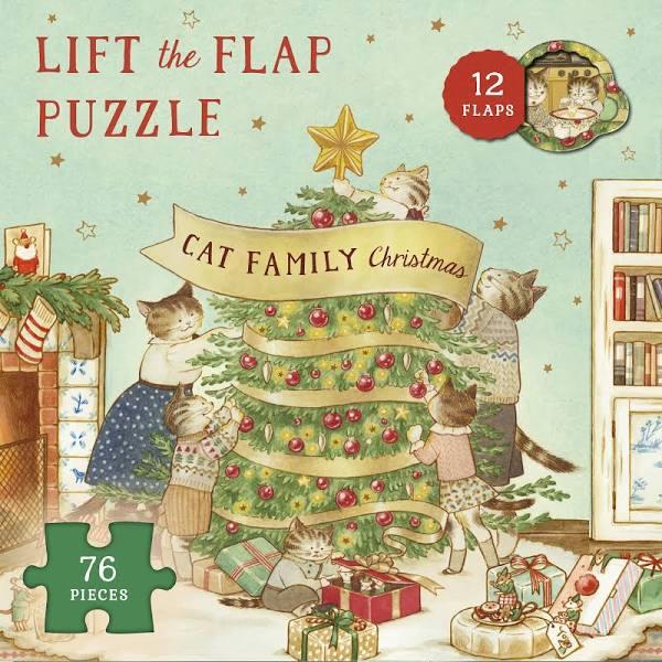 Cat Family Christmas Lift-the-Flap Puzzle by Lucy Brownridge