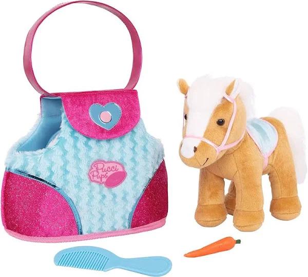 Pucci Pups Plush & Bag - Horse