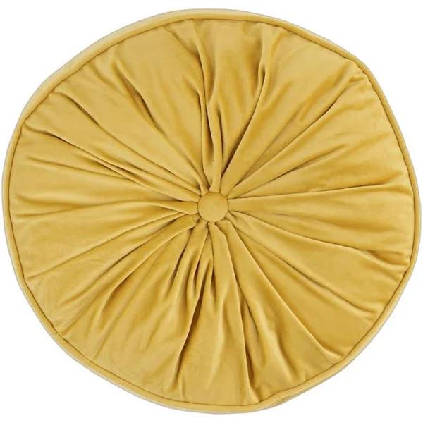 KOO Maddie Round Piped Velvet Cushion