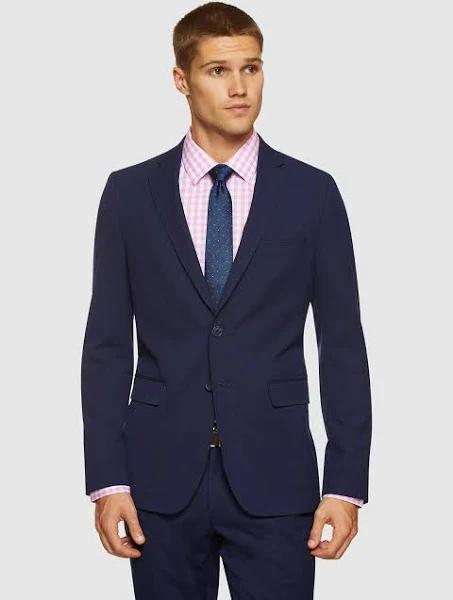 Oxford Shop - Auden Eco Checked Suit Jacket Jackets Split 104 / Navy