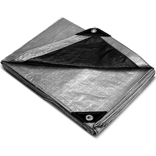 Polytuf SB1012 3M x 3.6m Extra Heavy Duty Silver/Black Tarp