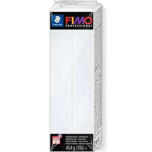 Staedtler 8041-0 Fimo Professional Oven-Hardening Polymer Modelling Clay, 454g - White (Single Block)