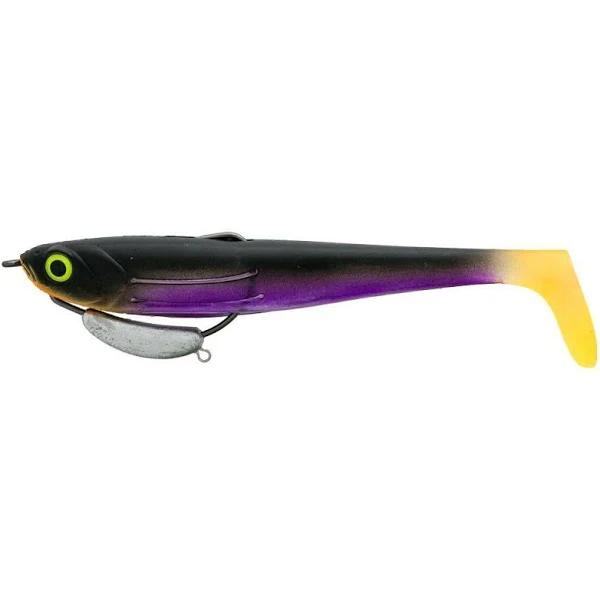 Zerek Flat Shad Pro Soft Plastic Lure 3.5in Black Jack