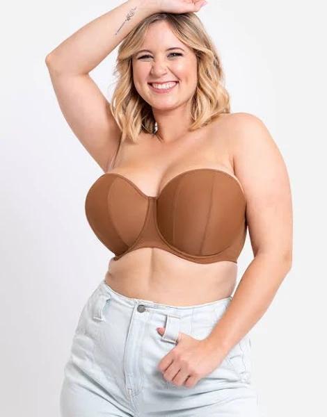 Curvy Kate Luxe Strapless Bra Caramel