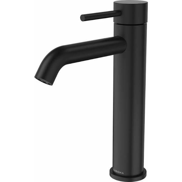 Caroma Liano II Mid Tower Basin Mixer - Matte Black - 96342B6A