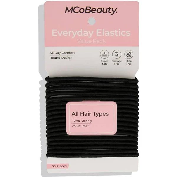 MCoBeauty Everyday Hair Elastics Hair Types Assorted 35 Pack