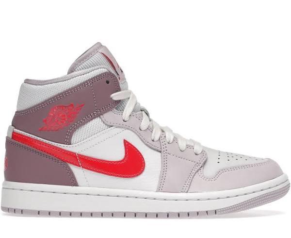 Air Jordan 1 Mid 'Valentine's Day' Sneakers | Purple | Women's Size 8.5