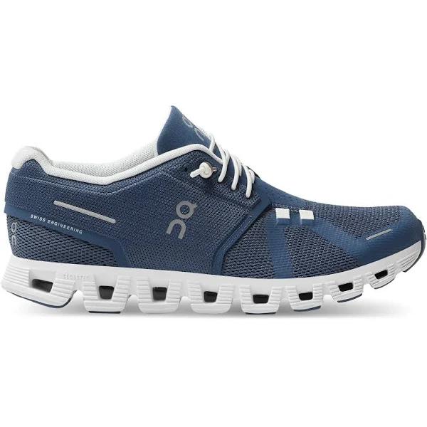 on Cloud 5 9.5 , Denim/White (Women's)