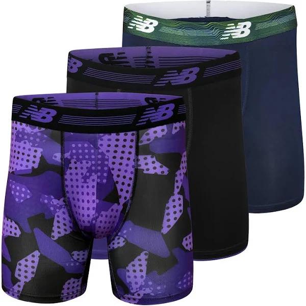 New Balance Men's Ultra Soft Performance 6" Boxer Briefs with No Fly (4-Pack of underwear)