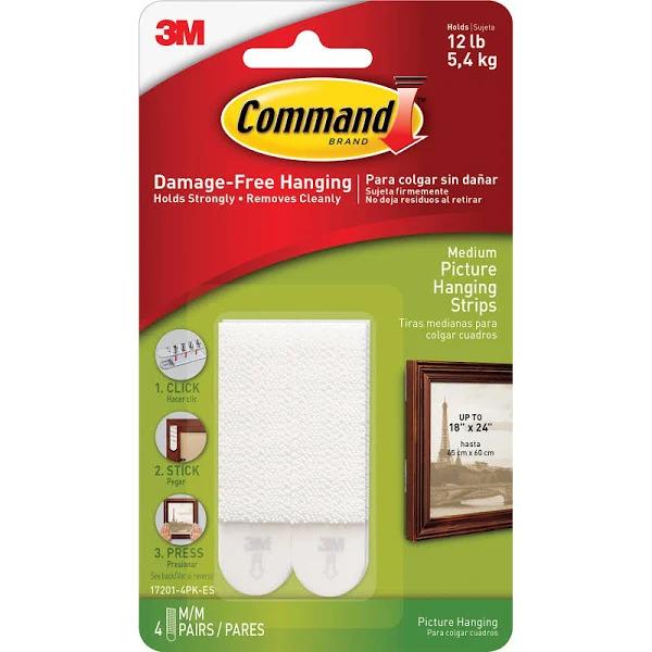 Command Medium Picture Hanging Strips 4 Pack