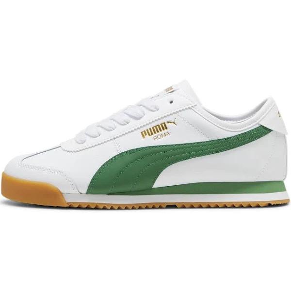 Roma 68 Revival Unisex Sneakers in White/Archive Green/Gum, Size 11, Textile by Puma