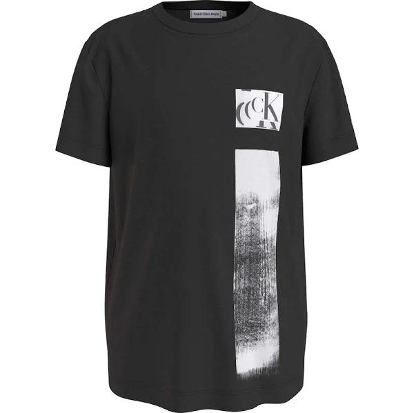 Calvin Klein Jeans Glitched Monogram T-Shirt in Black 8