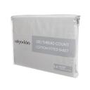 Cotton Fitted Sheet (Silver) - Long Single