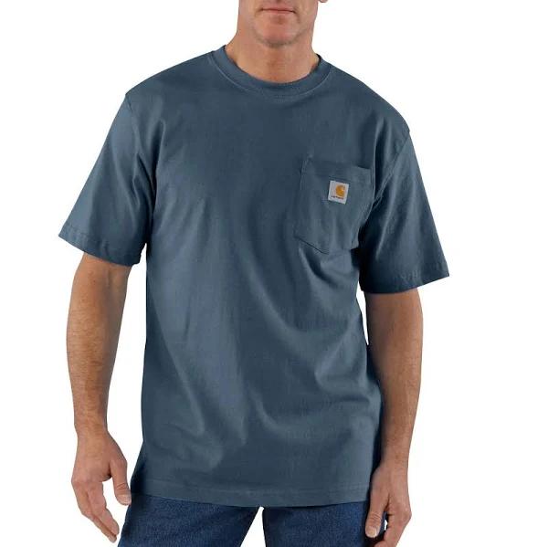 Carhartt Men's Short-Sleeve Workwear Pocket T-Shirt, Bluestone, XL