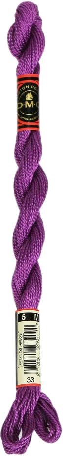 DMC Perle 5 Cotton, #33 Heliotrope, 25m Skein - Heliotrope