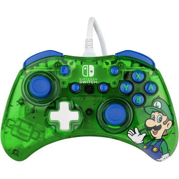 Nintendo Switch Rock Candy Wired Controller - Luigi Lime