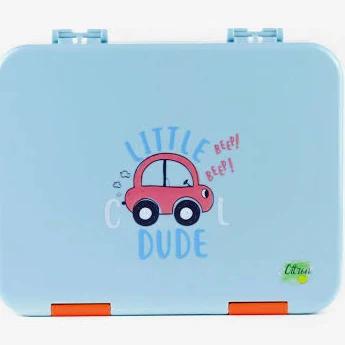 Lunch Box Bento Style - 4 Compartments With Accessories - Car